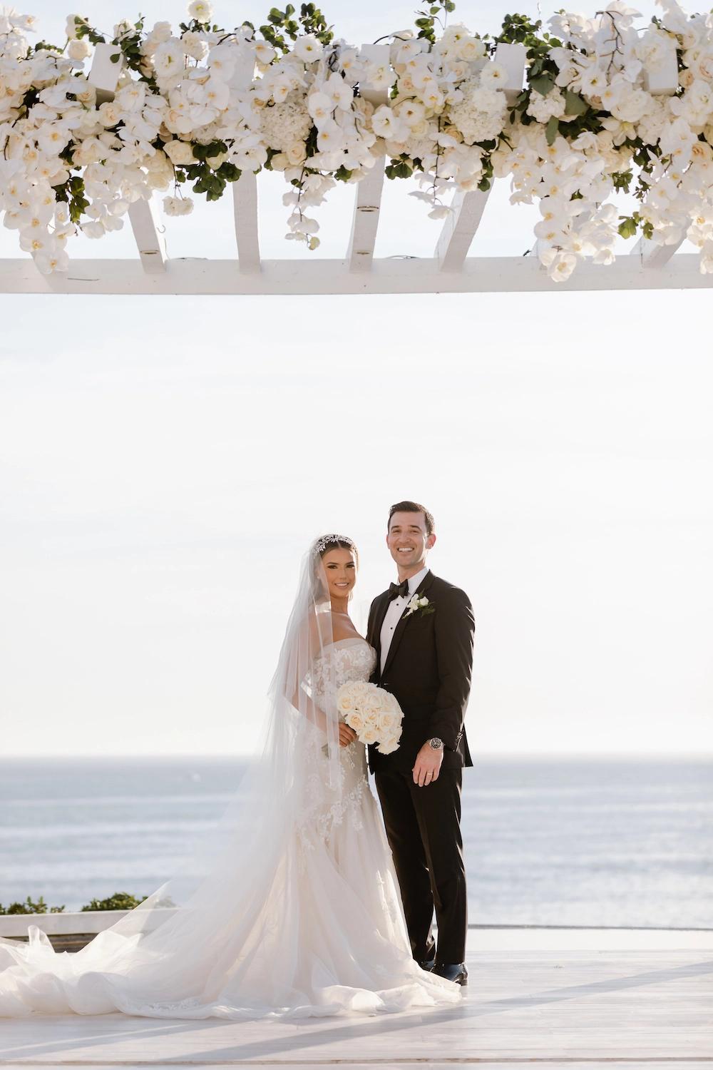 Jennifer Marries Joe In Strapless Mermaid Dress For Wedding In Cabo. Desktop Image