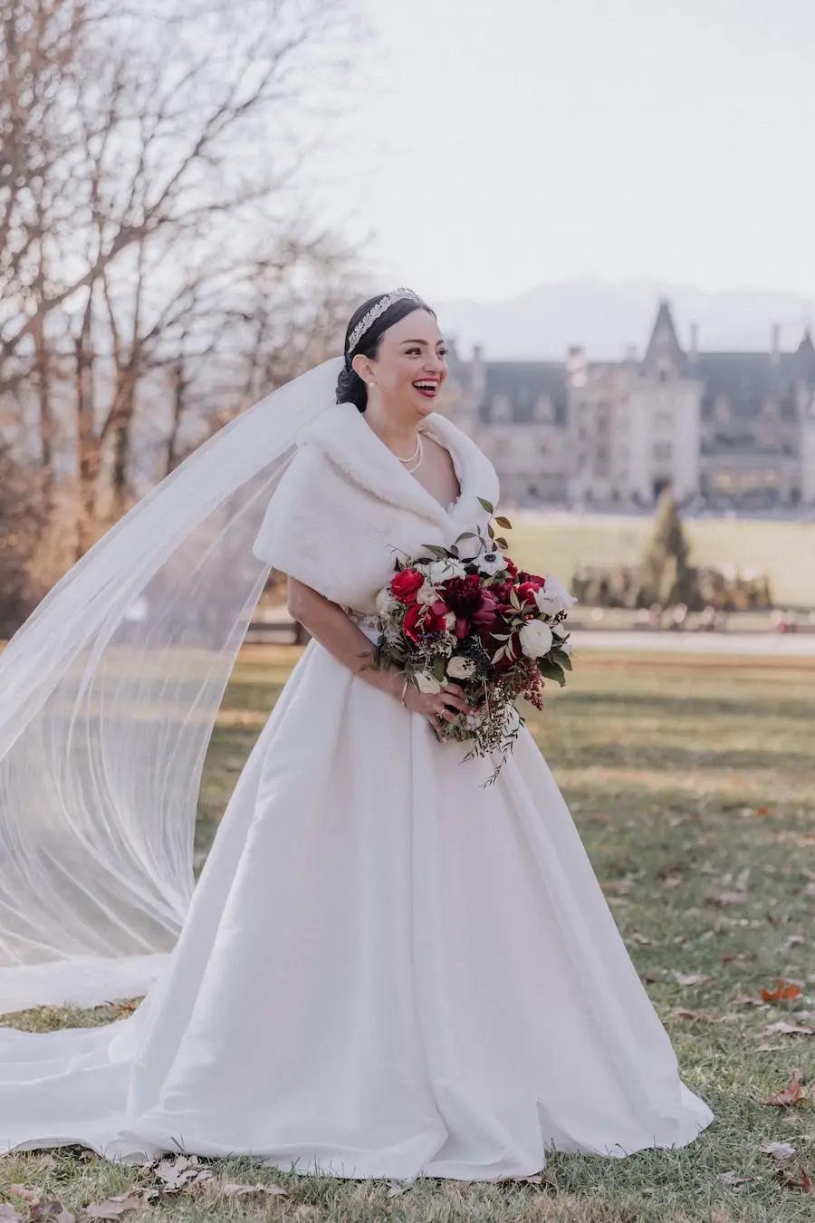 Ameneh Wears Lace Detailed, Strapless Ball Gown Wedding Dress. Desktop Image