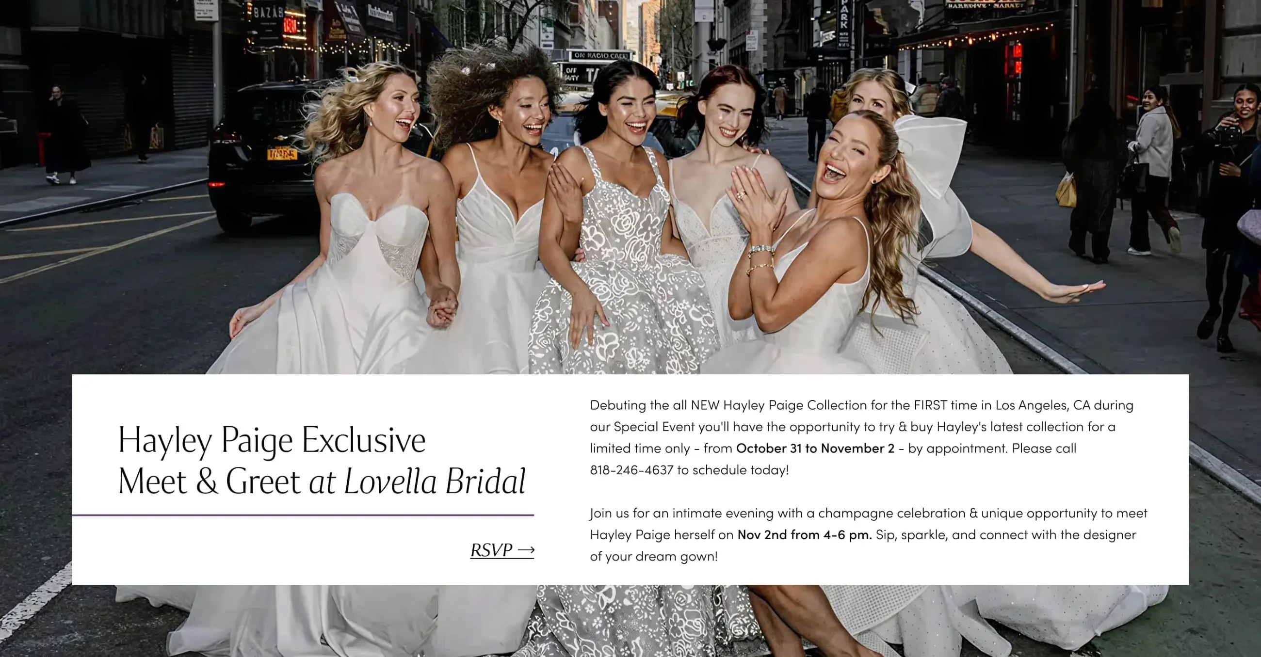 Hayley Paige Exclusive Meet & Greet at Lovella Bridal